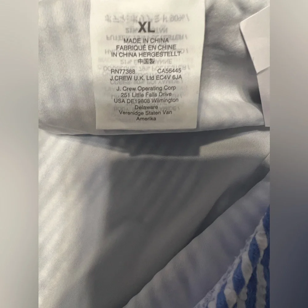 New J. Crew Blue and White Striped One-Shoulder Swimsuit! Too big for me! - Picture 6 of 11